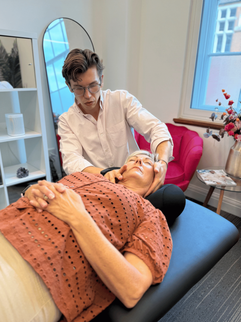 Patient receiving spinal adjustment from chiropractor West Wickham at Bromley & Chislehurst Chiropractic inside Bromley Old Town Hall