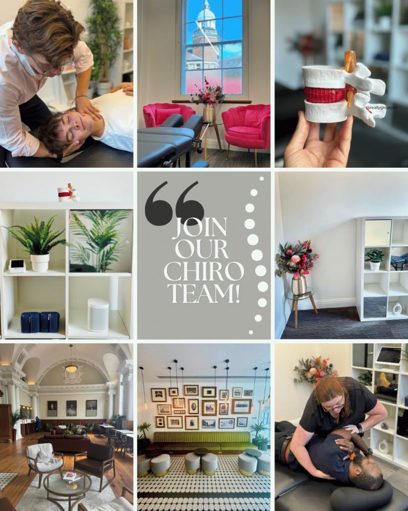 Range of photos showing the job vacancy for a chiropractor job London at Bromley and Chislehurst Chiropractor